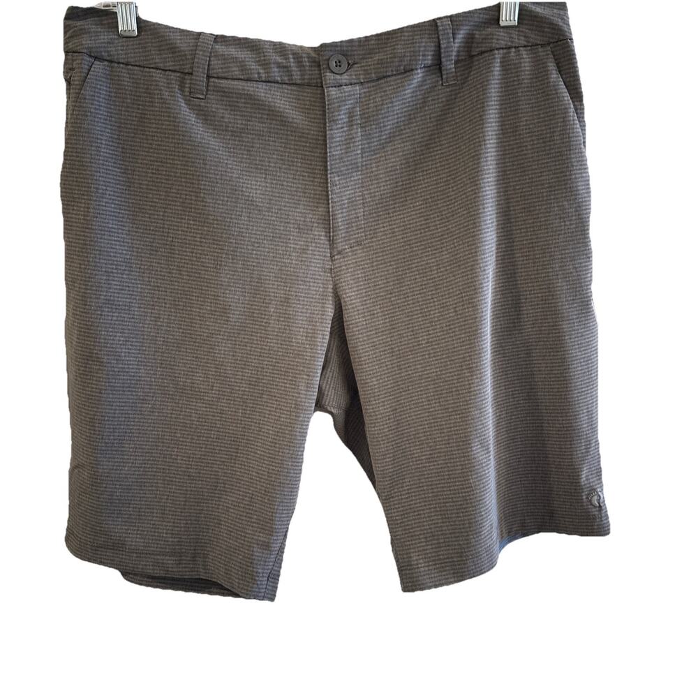 Hang Ten Board Shorts Men’s 38 Gray With Gray Logo 11” Inseam Surf Beach